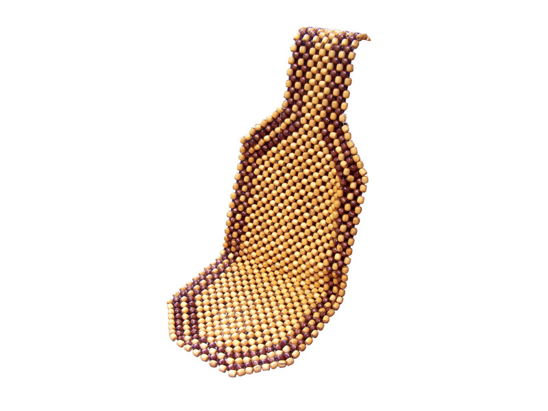 IWH Couvre-siège de voiture en billes de bois, beige