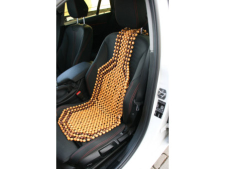 IWH Couvre-siège de voiture en billes de bois, beige