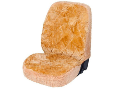 IWH Housse de siège en fourrure d'agneau, beige
