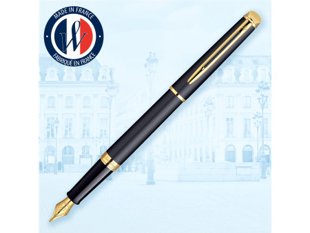 WATERMAN Stylo plume Hémisphère, Mat Noir G.T.