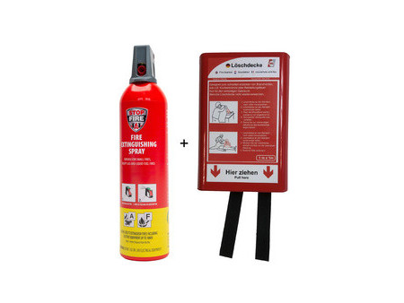 REINOLD MAX Spray extincteur STOP FIRE + couverture anti-feu