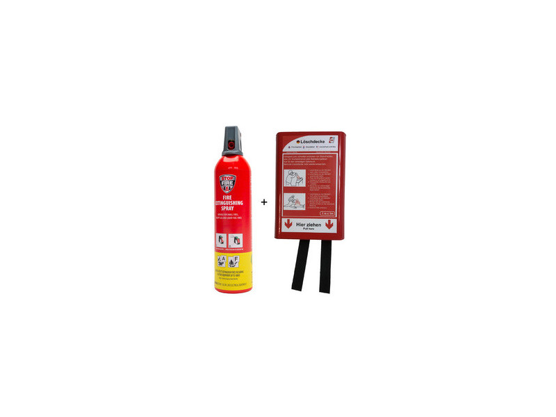 REINOLD MAX Spray extincteur STOP FIRE + couverture anti-feu
