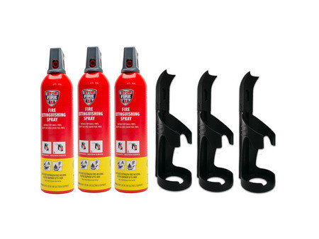 REINOLD MAX Spray extincteur 'STOP FIRE' + 3 supports