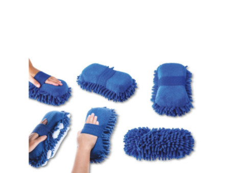 IWH Eponge microfibre, 250 x 120 x 60 mm, bleu