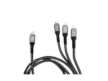 IWH Câble de charge 3 en 1, USB-A-Lightning/Micro USB/USB-C