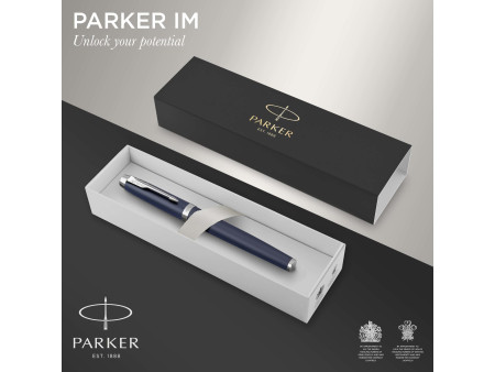 PARKER Stylo roller IM Bleu Mat C.T.