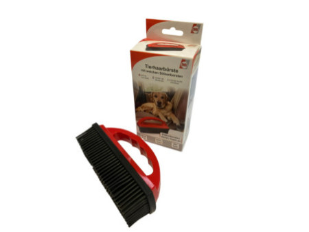 IWH Brosse en caoutchouc pour poils d'animaux, rouge