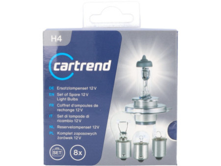 cartrend Boîte d'ampoules de rechange H4, 8 pièces