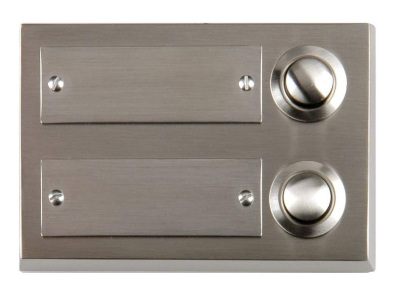 UniTEC Bouton pour sonnette, en zinc moulé, 2 boutons