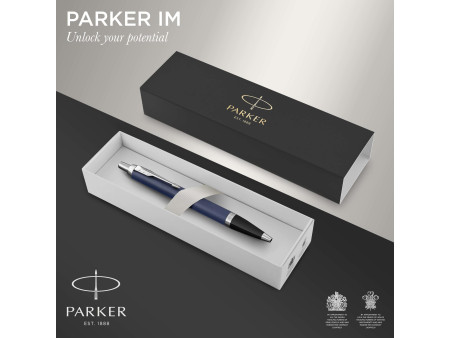 PARKER Stylo à bille rétractable IM Bleu Mat C.T.