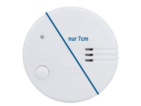 uniTEC Détecteur de fumée CE Mini, signal: env. 85 dB, blanc