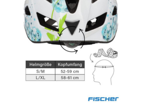 FISCHER Casque de vélo 'Urban Flower', taille: S/M