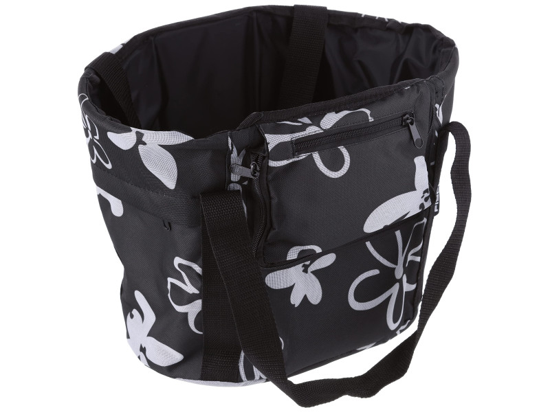FISCHER Sac de courses pour guidon de vélo, noir / blanc
