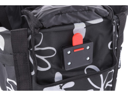 FISCHER Sac de courses pour guidon de vélo, noir / blanc