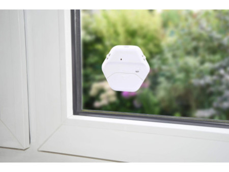 uniTEC Détecteur de bris de verre, blanc, alarme: 95 dB