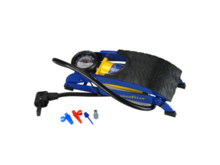 GOODYEAR Pompe à pied un cylindre, bleu / jaune