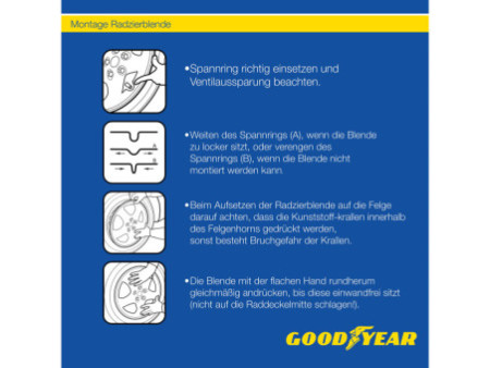 GOODYEAR Enjoliveur 'Memphis', 15' (38,10 cm), argent