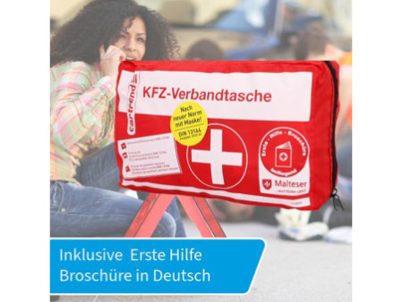 cartrend Trousse auto de premiers secours, rouge