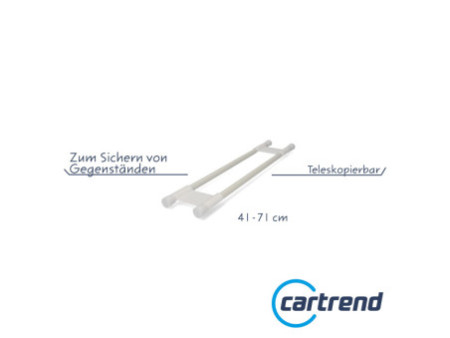 cartrend Barre de maintien double, longueur : 410 - 710 mm