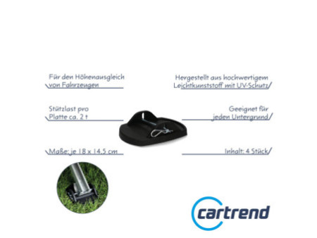 cartrend Plaquette de stabilisation avec boulons métalliques