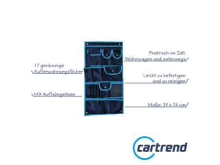 cartrend Organiseur à suspendre, en polyester, 17 poches