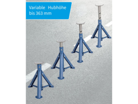 cartrend Chandelle de support, capacité : 2.000 kg, bleu