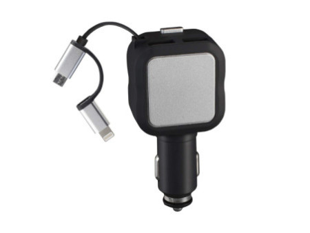 cartrend Multi chargeur de voiture USB, double, noir