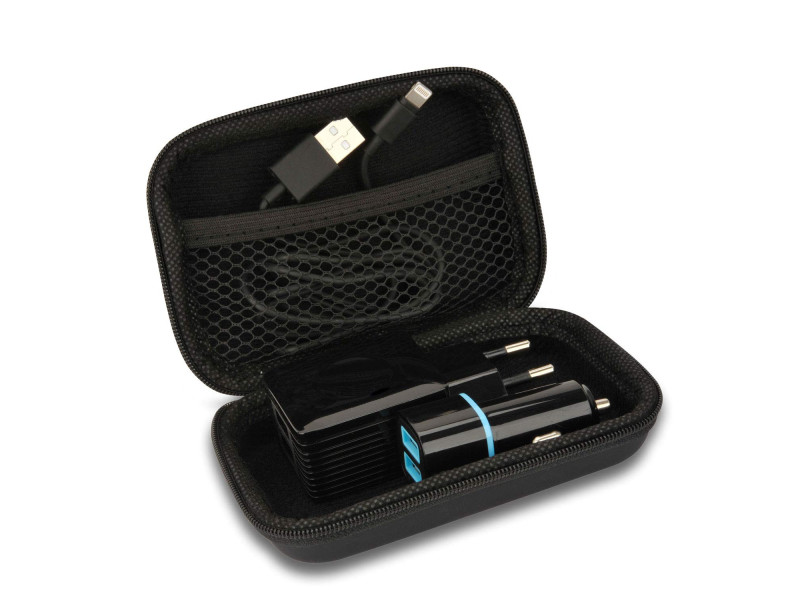 cartrend Kit de voyage chargeur USB Lightning, 12V, 4 pièces