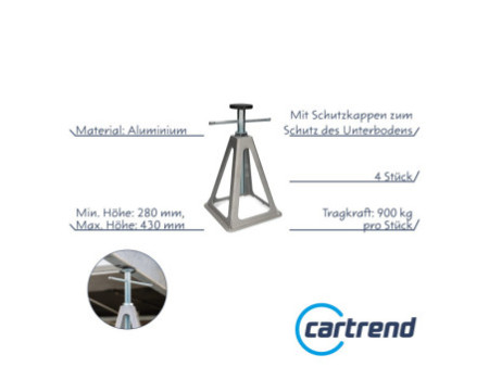 cartrend Set de chandelles, capacité de charge: 900 kg,par 2