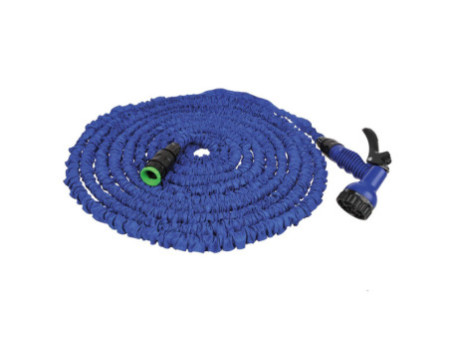 cartrend Tuyau d'arrosage, extensible, 5 à 15 mètres, bleu