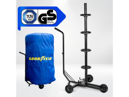 GOODYEAR Support de rangement mobile pour 4 pneus/roues