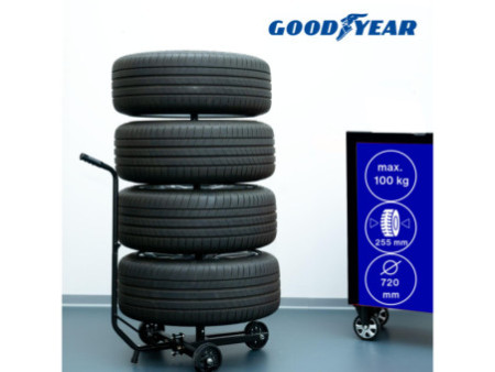 GOODYEAR Support de rangement mobile pour 4 pneus/roues