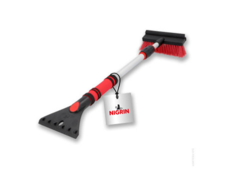 NIGRIN Gratte-givre avec balai à neige, 610 mm, noir / rouge