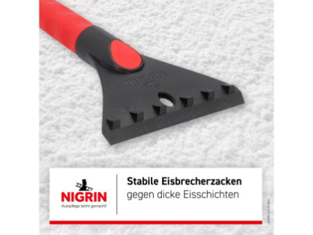 NIGRIN Gratte-givre avec balai à neige, 400 mm, noir / rouge
