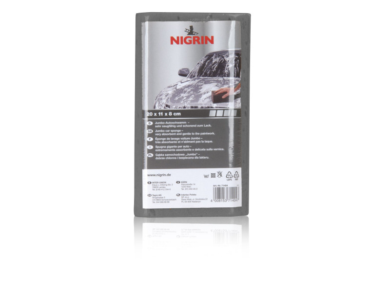 NIGRIN Eponge universelle pour voiture Jumbo, gris