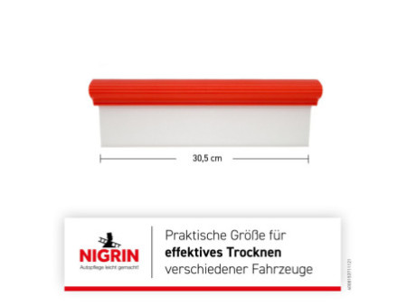 NIGRIN Raclette en silicone & peau de chamois Performance
