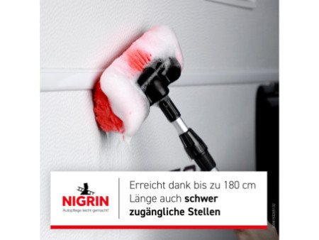 NIGRIN Brosse de lavage pour caravane, télescopique