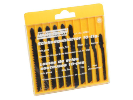 BRÜDER MANNESMANN Kit de lames de scie sauteuse, 10 pièces