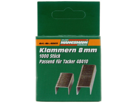 BRÜDER MANNESMANN Agrafes, 8 x 12 mm, 1.000 pièces