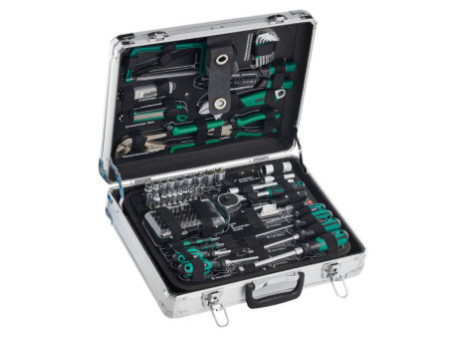 BRÜDER MANNESMANN Malette à outils, 124 pièces, coffre alu