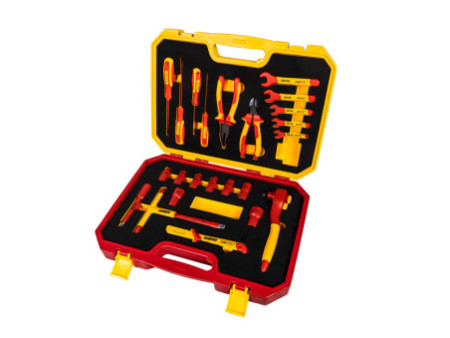 BRÜDER MANNESMANN Boîte à outils VDE, 24 pièces, en coffret