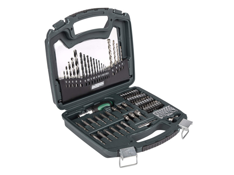 BRÜDER MANNESMANN Kit de forets & embouts, 75 pièces