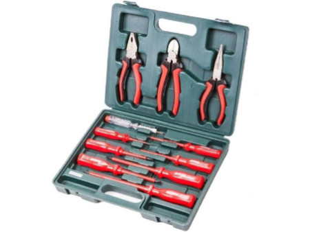 BRÜDER MANNESMANN Kit de tournevis & pinces VDE, 11 pièces