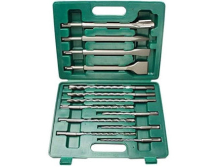 BRÜDER MANNESMANN Kit de forets & burins SDS PLUS, 13 pièces