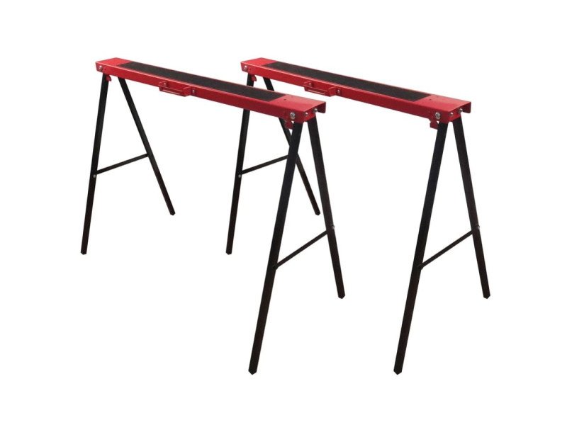 BRÜDER MANNESMANN Kit de tréteaux pliants, 2 pièces