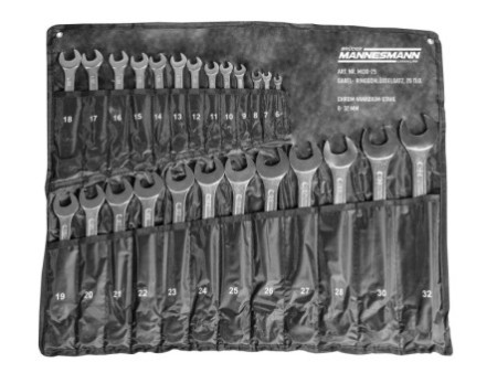 BRÜDER MANNESMANN Jeu de clés plates, 25 pièces, 7-32 mm