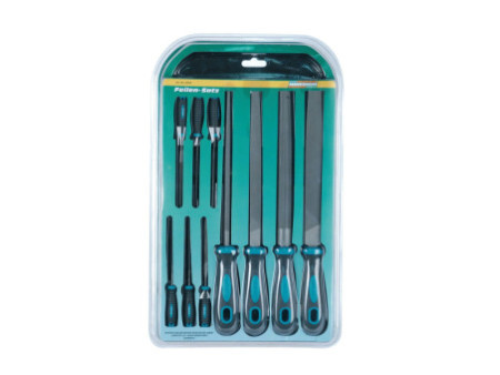 BRÜDER MANNESMANN Kit de limes d'atelier, 10 pièces, blister
