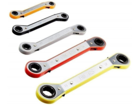 BRÜDER MANNESMANN Kit de clé polygonale à cliquet, 5 pièces