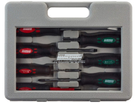BRÜDER MANNESMANN Kit de tournevis, 21 pièces, avec embouts