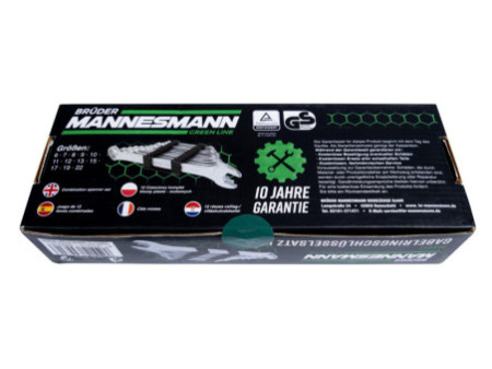 BRÜDER MANNESMANN Jeu de clés à fourche, 12 pièces